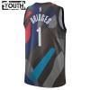 Camiseta Niños Brooklyn Nets Mikal Bridges 2023-24 Nike City Edition Negro Swingman